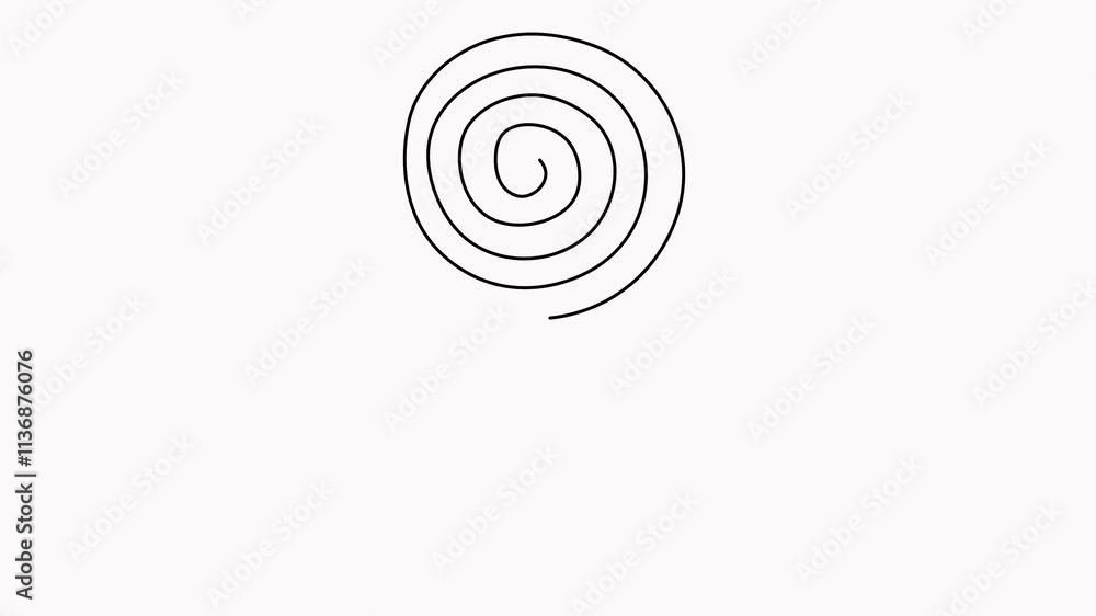 Poster messy circle with lightbulb animated video. solving problem symbol. creative idea linear concept ani