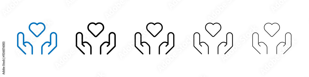 Aufkleber donate icon outline vector logo for web ui