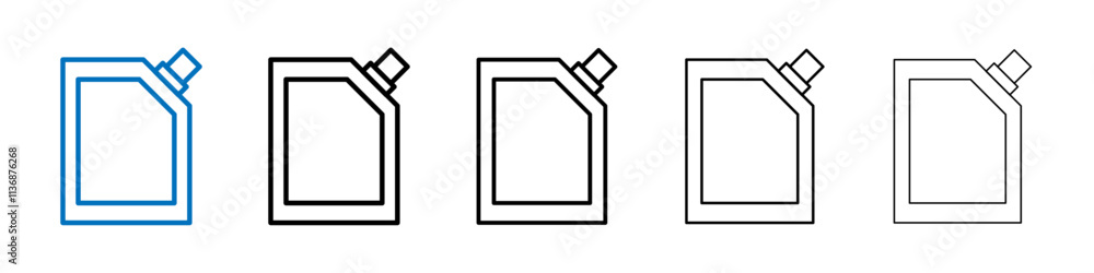 Poster Doy pack pouch icon Outline vector logo for web ui