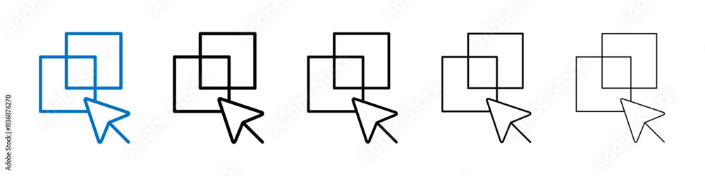 Poster Drag and drop icon Outline vector logo for web ui