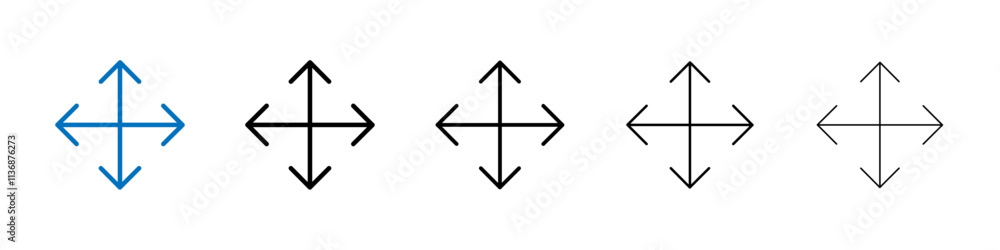 Poster Drag icon Outline vector logo for web ui
