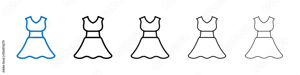Poster dress icon outline vector logo for web ui