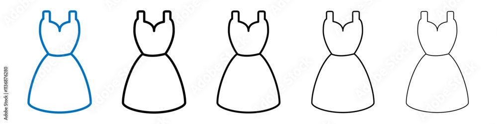 Poster dress icon outline vector logo for web ui
