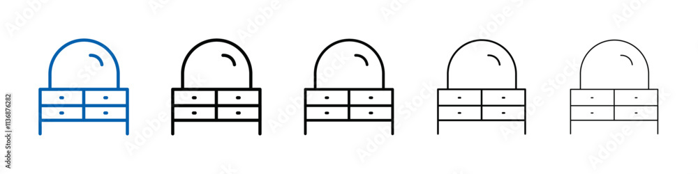 Poster dresser icon outline vector logo for web ui