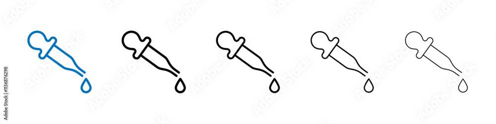 Poster dropper icon outline vector logo for web ui