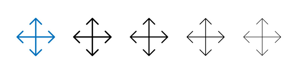 Drag icon Outline vector logo for web ui