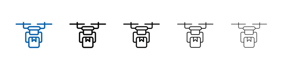 drone delivery icon Outline vector logo for web ui