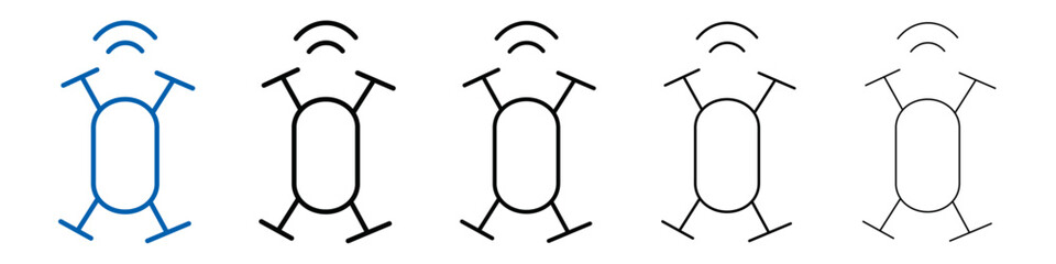 Drone Technology icon Outline vector logo for web ui