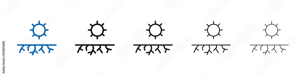 Aufkleber drought icon outline vector logo for web ui