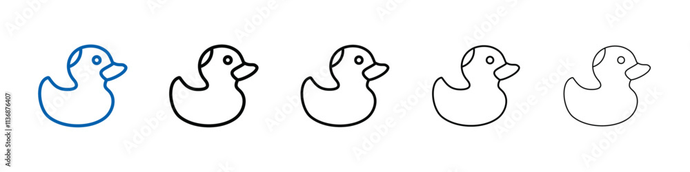 Poster Duck icon Outline vector logo for web ui