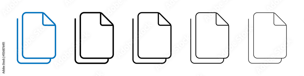 Aufkleber Duplicate icon Outline vector logo for web ui