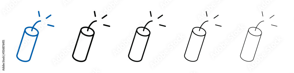 Poster dynamite icon outline vector logo for web ui