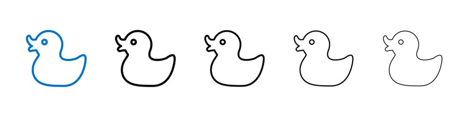 Duck icon Outline vector logo for web ui