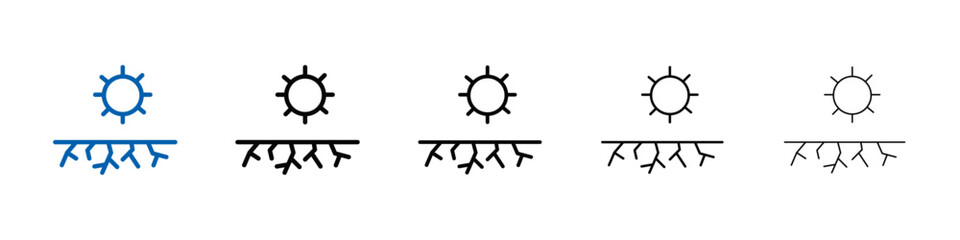 Drought icon Outline vector logo for web ui