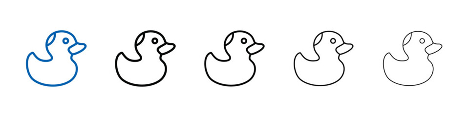 Duck icon Outline vector logo for web ui