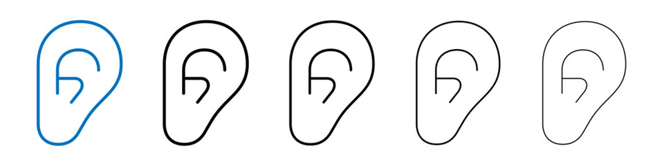 Ear icon Outline vector logo for web ui