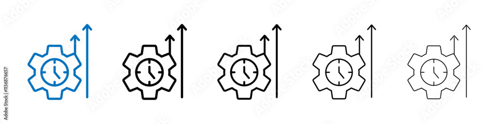 Aufkleber Efficiency icon Outline vector logo for web ui