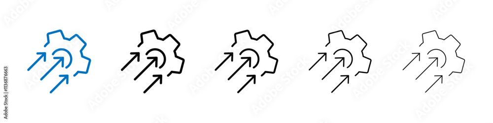 Poster Efficiency icon Outline vector logo for web ui