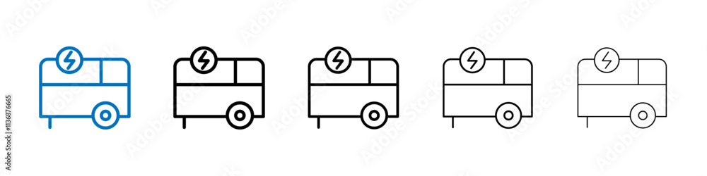 Poster Electric generator icon Outline vector logo for web ui