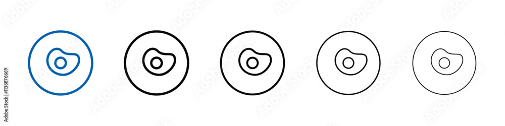Poster egg on plate icon outline vector logo for web ui