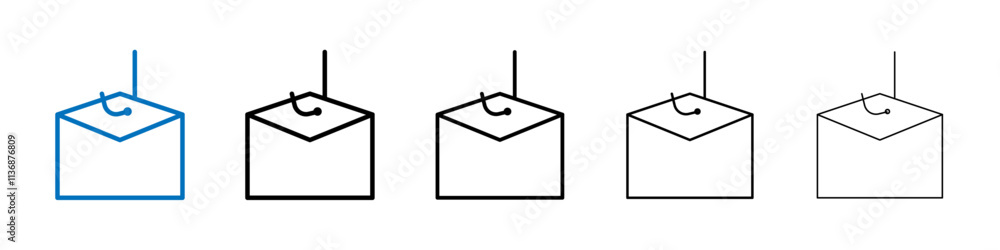 Poster Email phishing icon Outline vector logo for web ui