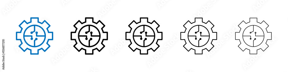 Poster etl icon outline vector logo for web ui