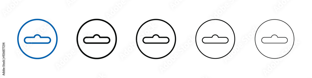 Poster euro hook icon outline vector logo for web ui