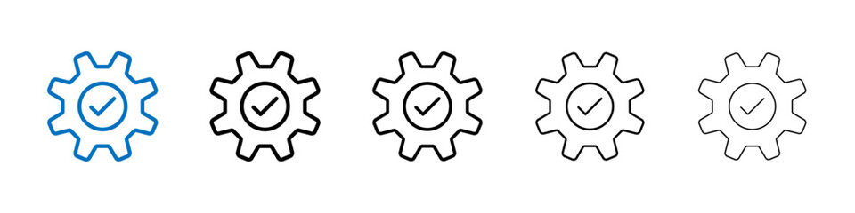 Execution icon Outline vector logo for web ui