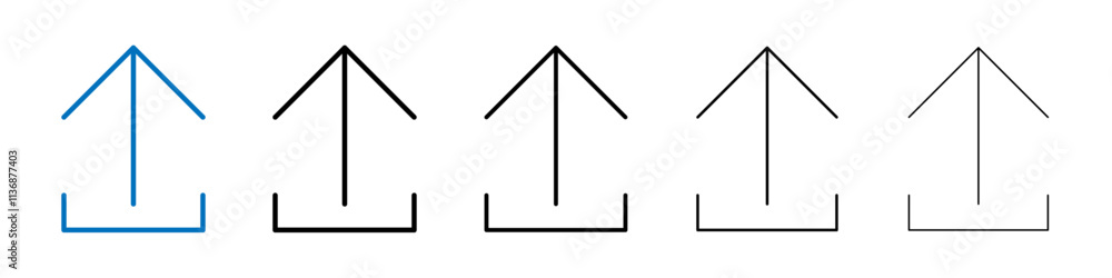 Poster Export icon Outline vector logo for web ui