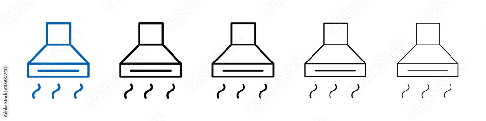 Poster extractor hood icon outline vector logo for web ui