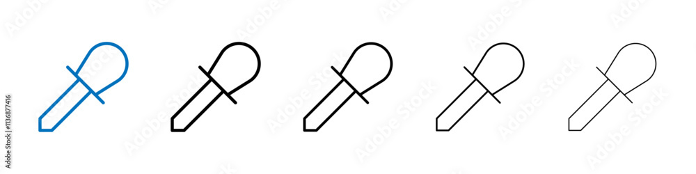 Poster Eye dropper icon Outline vector logo for web ui