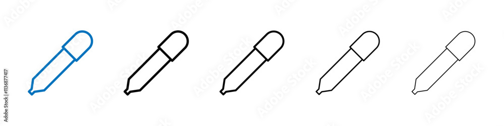 Poster eye dropper icon outline vector logo for web ui