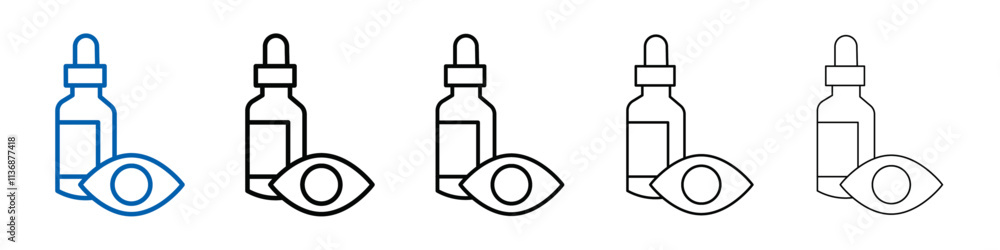 Poster EYE DROP icon Outline vector logo for web ui