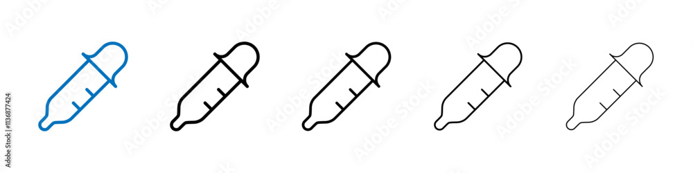 Poster eye dropper icon outline vector logo for web ui