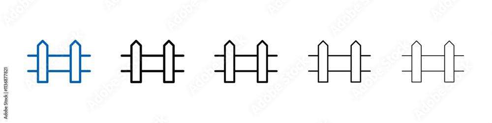 Poster fence icon Outline vector logo for web ui
