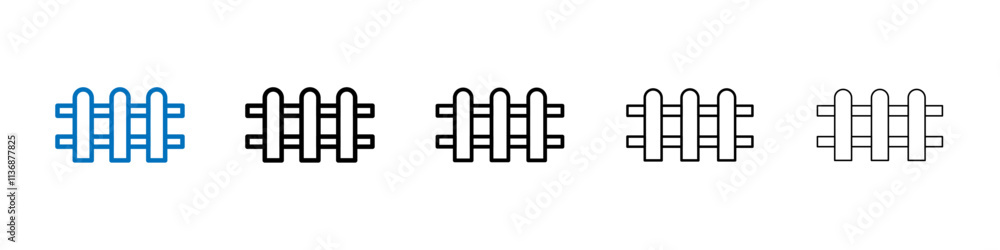 Poster fence icon outline vector logo for web ui