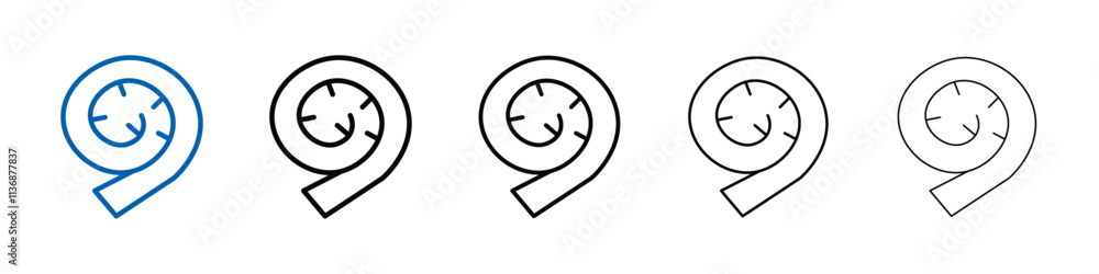 Poster fiddleheads icon Outline vector logo for web ui
