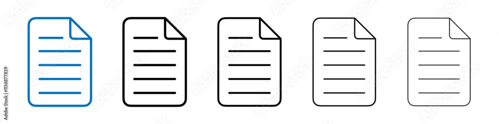 Aufkleber file icon outline vector logo for web ui