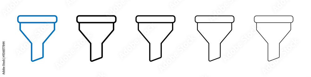 Poster Filter icon Outline vector logo for web ui