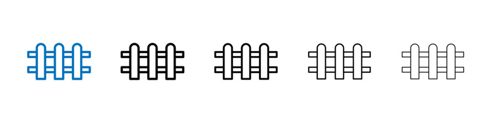 Fence icon Outline vector logo for web ui