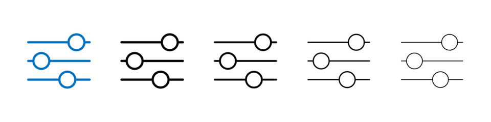 Filter control icon Outline vector logo for web ui