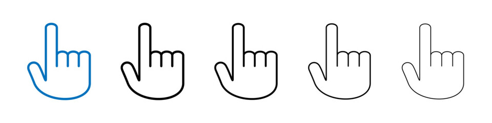 Finger icon Outline vector logo for web ui