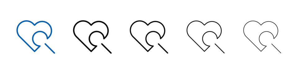 Find Love icon Outline vector logo for web ui