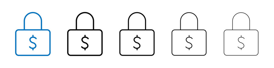 Fixed price icon Outline vector logo for web ui