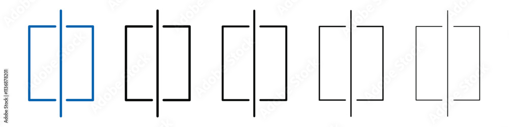 Poster flip icon Outline vector logo for web ui