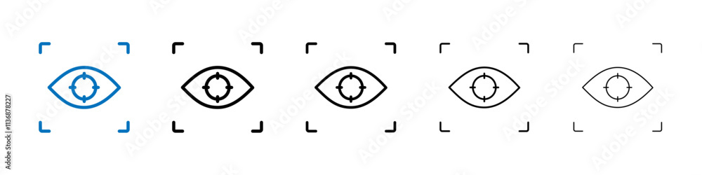 Poster Focusing icon Outline vector logo for web ui