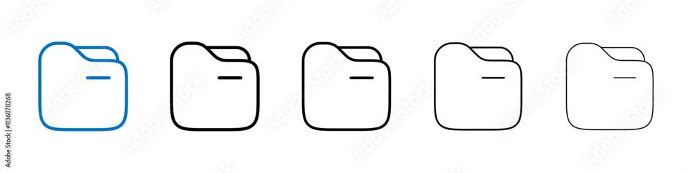 Poster folder icon outline vector logo for web ui