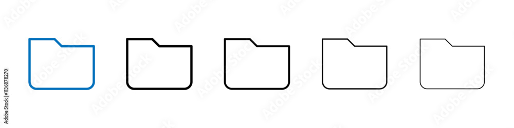 Poster Folder icon Outline vector logo for web ui
