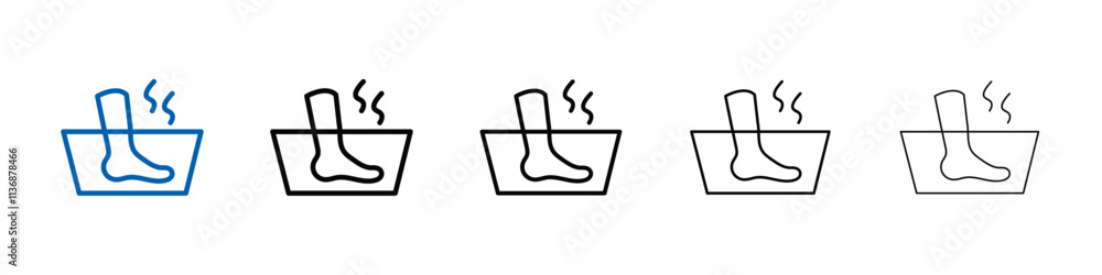 Aufkleber foot soak icon outline vector logo for web ui