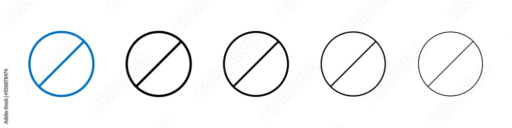 Poster Forbidden icon Outline vector logo for web ui